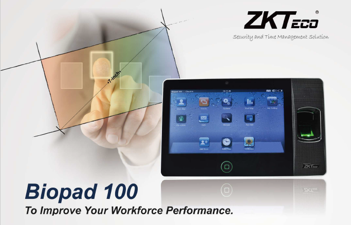 ZKTECO Biopad 100 – Biometric Time and Attendance System